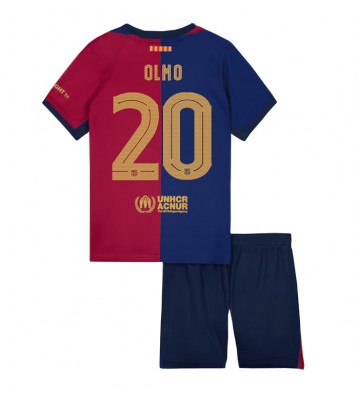 Barcelona Dani Olmo #20 Hemmakläder Barn 2024-25 Kortärmad (+ Korta byxor)